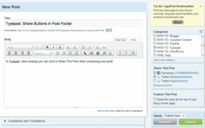 Typepad: Share Buttons in Post Footer